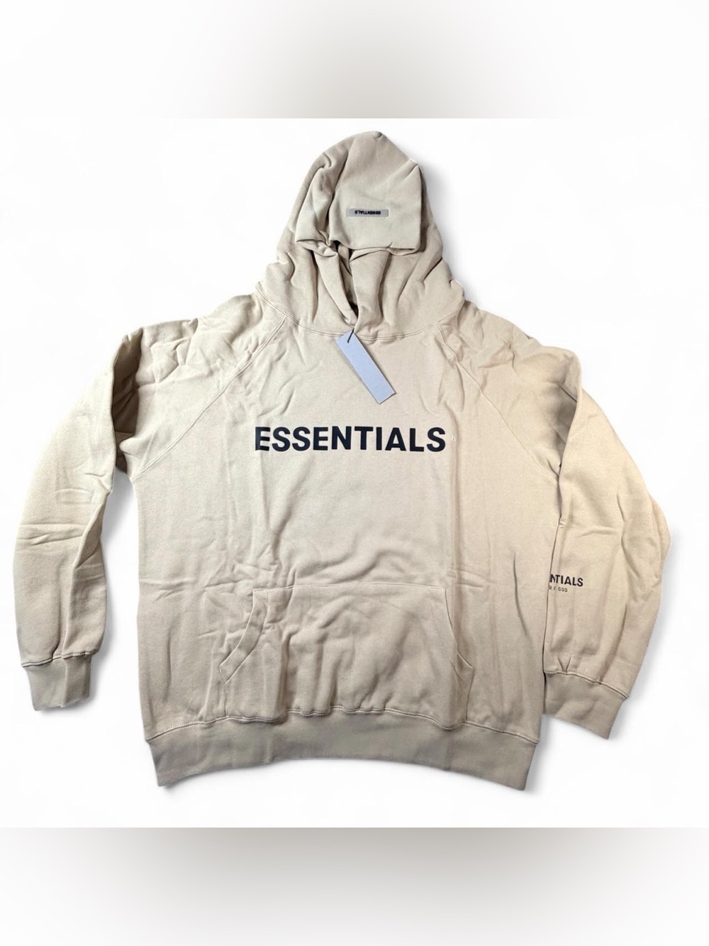 Fear of God ESSENTIALS Beige Logo Hoodie